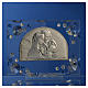 Holy Family picture, wedding favour with blue strass s6