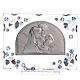 Holy Family picture, wedding favour with blue strass s1