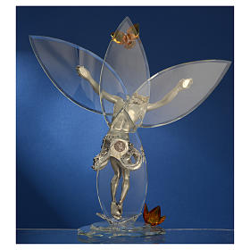 Crucifijo con cristales Ámbar 32 cm s4