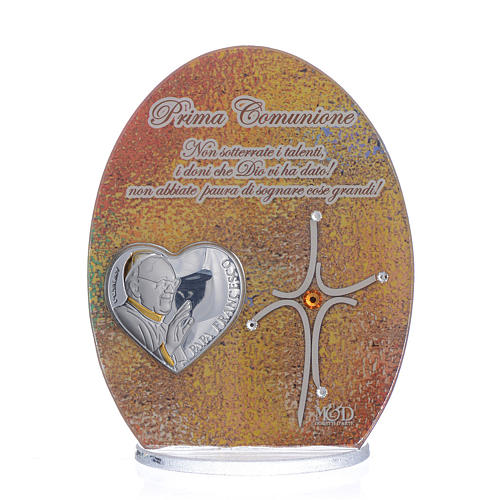 Bonbonnière Communion Pape François 10,5 cm 1