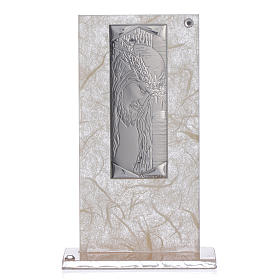 Favour with Christ image in silver, ivory and tobacco colour