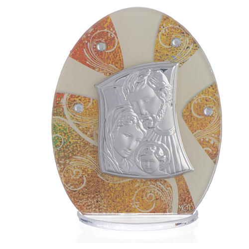 Lembrança casamento Sagrada Família prata 10,5 cm 1