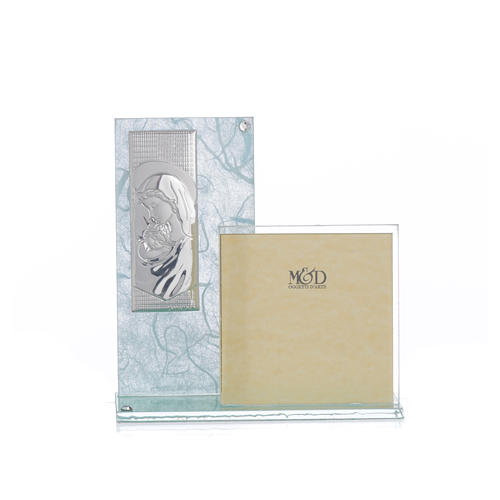 Maternity favour, picture frame in silver, sky blue 4