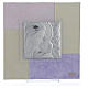 Cuadro nacimiento rosa- púrpura 17x17 cm s1