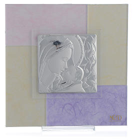 Dicas de Presentes e Lembrancinhas: Quadro Nascimento cor-de-rosa/lilás 17x17 cm