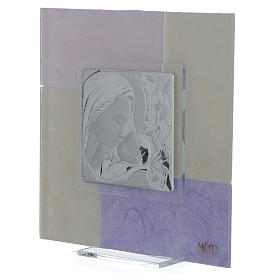 Dicas de Presentes e Lembrancinhas: Quadro Nascimento cor-de-rosa/lilás 17x17 cm