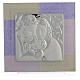 Bild der Heiligen Familie rosa-lila, 30x30 cm s1