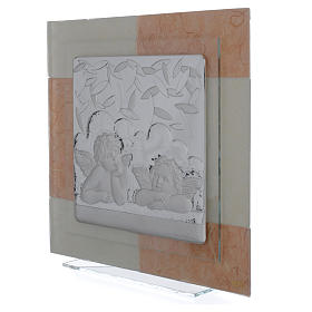 Dicas de Presentes e Lembrancinhas: Quadro Anjos cor de marfim 30x30 cm