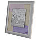 Picture with Angels, lilac and pink in silver 23.5x23.5cm s2