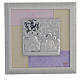Picture with Angels, lilac and pink in silver 23.5x23.5cm s1