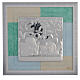 Christening Favour, sky blue and green in silver 33x34cm s1