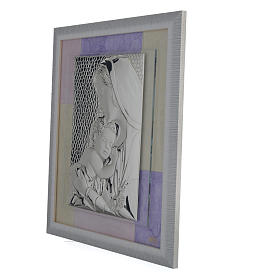 Quadro Sacra Famiglia Rosa-lilla 29x26 cm