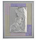 Holy Family picture favour in pink and purple and silver 29x26cm s1