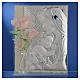 Cuadro Maternidad tres rosas vidrio Murano rosa 16x24 cm s2