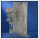 Quadro Maternità tre rose vetro Murano rosa 16x24 cm s4