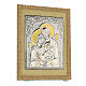 Orthodox Holy Family favour with gold strass and silver 25x20cm s3