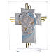 Regalo Matrimonio cruz S. Familia vidrio Murano aguamarina h. 10.5 cm s5