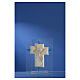 Kreuz aus Muranoglas mit Engelsmotiv, blau und silber, 14,5 cm s2