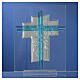 Kreuz aus Muranoglas mit Engelsmotiv, blau und silber, 14,5 cm s4
