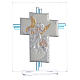 Croce Angeli Vetro Murano acquamarina e Arg. h. 14,5 cm s1