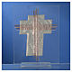 Krzyż Narodziny szkło Murano niebieskie 14,5cm s4