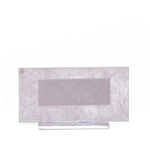 Regalo Nacimiento vidrio rosa-púrpura h. 11.5 cm 3