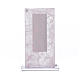 Bomboniera Cristo vetro argento rosa-lilla h. 11,5 cm s6