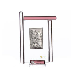 Pamiątka święta Rodzina  szkło Murano fioletowe 9cm