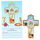 Croix pvc Première Communion avec carte souvenir s1