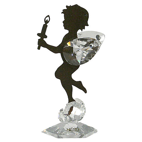 Favour, angel figurine with candle and crystal wings 1