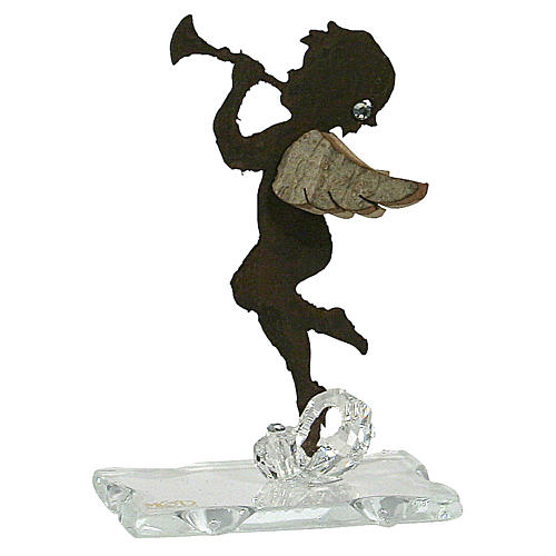 Favour, angel with trumpet and wings made of wood 1