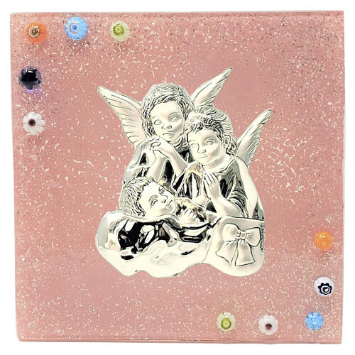 Cadre sculpture Vierge argent cristal prière ITA topaze 3