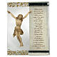 Picture with sculpture of Christ in silver and crystal with prayer s1