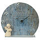 Favour, light blue clock in wood and glass s1