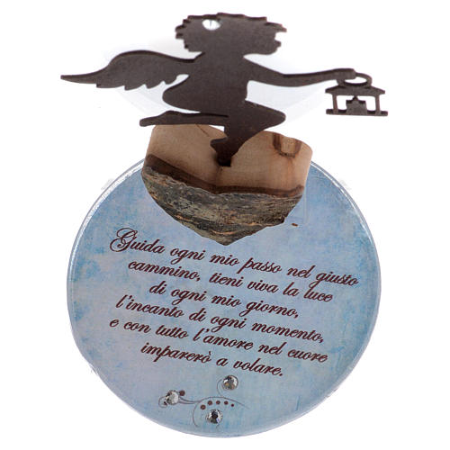 Favour with Guardian Angel and sentence 11.5cm blue 4