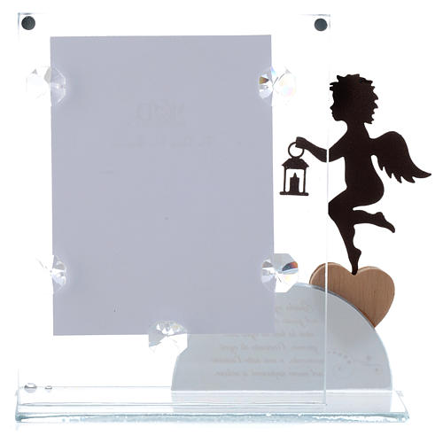 Frame with Angel and sentence, 14.5x15cm blue 3