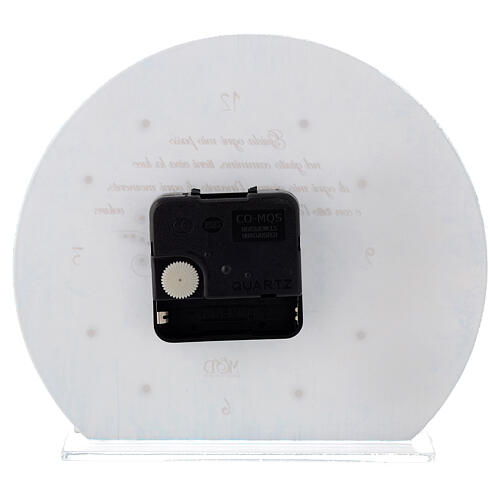 Uhr mit Engel und Gedicht in blau 3