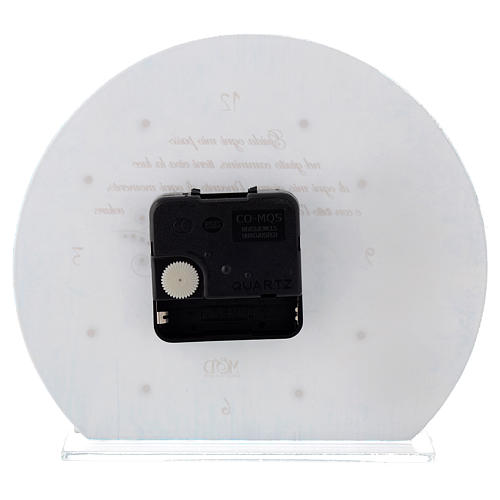 Relógio anjo com poema azul 3