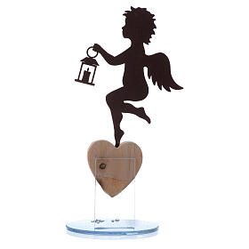 Ángel con lámpara  20 cm con frase s3