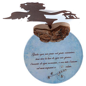 Ángel con lámpara  20 cm con frase s4