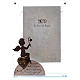 Frame in glass with pink angel 14x20cm s1