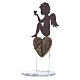 Favour with angel and heart on white base 20cm s1