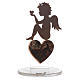 Favour with angel and heart 11.5cm white base s1