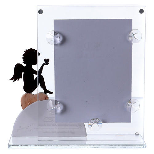 Porta-fotografia anjo e frase branco 14,5x15 cm 3