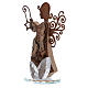 Angel figure in bark and metal 16cm with base in crystal s2