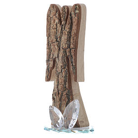 Dicas de Presentes e Lembrancinhas: Escultura anjo em madeira e base cristal h 26 cm Dicas de Presentes e Lembrancinhas: Escultura anjo em madeira e base cristal h 26 cm