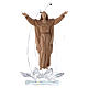 Sculpture bois et cristal Christ Ressuscité h 21 cm s1