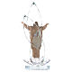 Sculpture bois Christ Ressuscité h 31 cm avec cristaux s3