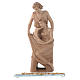 Statue en bois Joie familiale h 20 cm base cristal s1