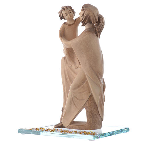 Statua Madre protettiva legno e cristalli  h.20 cm 2